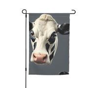 Drapeau de jardin floral imprimé vache 30,5 x 45,7 cm toutes saisons décoration extérieure cour épaisse pour pelouses drapeau