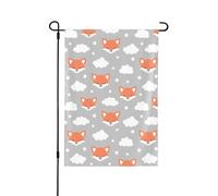 Drapeau de jardin Fox Star Nebula 71,1 x 101,6 cm double face vertical en polyester pour décoration de cour, de maison, de porche, de ferme, de patio, de pelouse