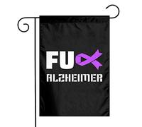 Drapeau de jardin « Fuck Alzheimer Awareness » 30 x 45 cm (12 x 18 pouces), double face, décoratif pour la mai