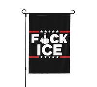 Drapeau de jardin « Fuck Ice » 12x18, anti-glace omniprésente, panneau de jardin sans support, double face P14