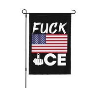 Drapeau de jardin « Fuck Ice » 28x40 « Soutenez les immigrants » « Make America Great » Panneau de jardin sans support Double face