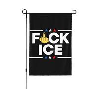 Drapeau de jardin « Fuck Ice » 28x40 « Soutenez les immigrants » « Make America Great » Panneau de jardin sans support Double face