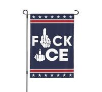 Drapeau de jardin « Fuck Ice » 28x40 « Soutenez les immigrants » « Make America Great » Panneau de jardin sans support Double face