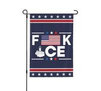 Drapeau de jardin « Fuck Ice » 28x40 « Soutenez les immigrants » « Make America Great » Panneau de jardin sans support Double face