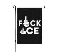 Drapeau de jardin « Fuck Ice » 28x40 « Soutenez les immigrants » « Make America Great » Panneau de jardin sans support Double face