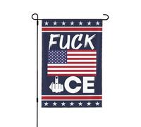 Drapeau de jardin « Fuck Ice » 28x40 « Soutenez les immigrants » « Make America Great » Panneau de jardin sans support Double face