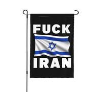 Drapeau de jardin « Fuck Iran » 12x18 double face « Je soutiens Israël » Panneau de jardin « Priez pour une maison forte » Pas de drapeaux pour mât
