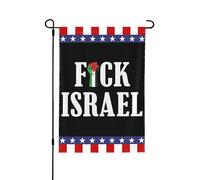 Drapeau de jardin « Fuck Israel Flag I Stand with Palestine » 12,5"x18" Bannière double face Panneaux de jardin