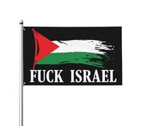 Drapeau de jardin « Fuck Israel Flag I Stand with Palestine » pour extérieur 5x8 pieds, panneaux de jardin, bannière décorative