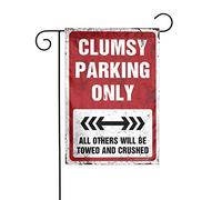 Drapeau de jardin « Garden of the Flag » Clumsy Parking Only - Drapeaux de jardin amusants