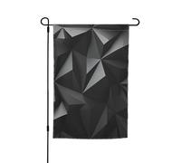 Drapeau de jardin géométrique noir double face pour ferme, vacances, cour, 30,5 x 45,7 cm, bannière extérieure saisonnière pour printemps, été, pelouse, porche, décoration d'intérieur, petit drapeau