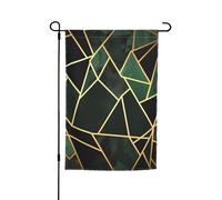 Drapeau de jardin géométrique noir et doré, 30,5 x 45,7 cm, printemps, été, automne, hiver, drapeaux saisonniers double face, bannière d'extérieur et d'intérieur pour décoration de maison