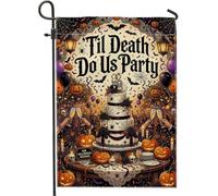 Drapeau de jardin gothique pour mariage Halloween 30,5 x 45,7 cm
