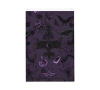Drapeau de jardin gothique violet et noir - 61 x 90 cm - Ne se décolore pas - Double face - Bannière d'extérieur pour cour, porche, pelouse