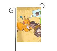 Drapeau de jardin Graine de tournesol Imprimé écureuil Drapeaux décoratifs principalement pour patios, jardins, pots de fleurs, terrasse, balcon. 12 x 18 pouces