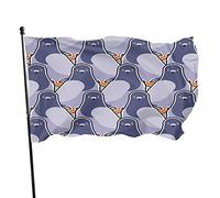 Drapeau de jardin gris colombe 0,9 x 1,5 m, pigeon, ville, oiseau, faune, animal volant drôle, dessin animé, gris, décoration extérieure, porche, jardin, bannière avec œillets