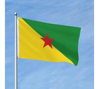 Drapeau De Jardin Guyane Française Bannière Cour Décoratif Éclatantes Drapeaux Pour Extérieure Dortoirs Intérieure 152X90Cm