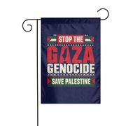 Drapeau de jardin « Halte au génocide de Gaza » Sauvez la Palestine Double face, résistant, 30 x 45 cm, décoration extérieure