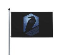 Drapeau De Jardin Hammer Mjolnir With Odin Drapeaus Décoratif Amusante Pride Flag Premium Drapeau De Bienvenue Pour Patio Pavillon Cour 152X90CM