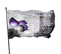 Drapeau de jardin « Happy Fathers Day In Heaven Dad » 3 x 5 pieds avec deux œillets en laiton, double couture, couleurs vives, anti-décoloration