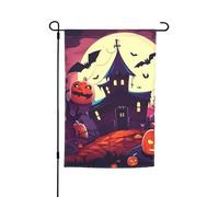 Drapeau de jardin Happy Halloween - 30,5 x 45,7 cm - Printemps - Été - Automne - Hiver - Drapeaux saisonniers double face - Bannière pour extérieur et intérieur - Pour décoration de maison