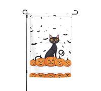 Drapeau de jardin Happy Halloween-Day-Trick-Or-Treat - 30,5 x 45,7 cm - Drapeau décoratif en polyester imprimé double face durable pour cour, terrasse et balcon