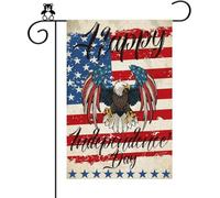 Drapeau de jardin « Happy Independence Day » double face, décoration de la maison, 4 juillet