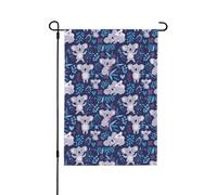 Drapeau de jardin Happy Koala 71,1 x 101,6 cm double face vertical en polyester pour décoration de maison, porche, ferme, patio, pelouse