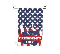 Drapeau de jardin « Happy President's Day » - Décoration parfaite - Bannière de jardin - 30,5 x 45,7 cm - Double face - Décoration extérieure - Tapisserie de fête - Décoration de ferme - Bannière de d