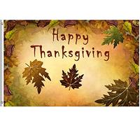 Drapeau De Jardin Happy Thanksgiving Celebrate Autumn Harvest Fall Leaves Garden Flag Amusante Drapeau De Bienvenue Antifouling Pride Flag Pour Patio Cour Pavillon 152X90CM