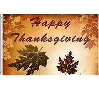 Drapeau De Jardin Happy Thanksgiving Day Fall Leaves Celebrate Autumn Harvest Garden Flag Premium Drapeau De Bienvenue Couleur Vive Pride Flag Pour Patio Pavillon Cour 152X90CM