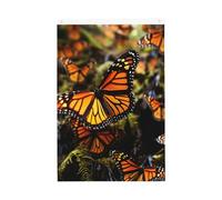 Drapeau de jardin Heaps Of Orange Monarque Papillons bienvenus 61 x 91 cm Ne se décolore pas Double face Maison Yard Bannière Décoration pour Cour, Porche Pelouse