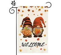 Drapeau de jardin Hello Fall Cat Welcome Gnomes Thanksgiving Maple Garden Flag Home Outdoor Yard Flag Decoration