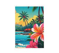 Drapeau de jardin « Hello Hawaii Welcome » - 61 x 91 cm - Ne se décolore pas - Double face - Bannière d'extérieur pour cour, porche, pelouse