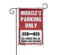 Drapeau de jardin « Home Sweet Home » Miracle'S Parking Only - Drapeau de jardin saisonnier - Petits drapeaux de cour pour l'extérieur