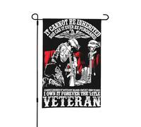 Drapeau de jardin « Honor All The Veterans » double face, petit format, idéal pour l'extérieur ou le jardin, décoration de patio, 45,7 x 30,5 cm