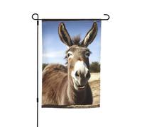Drapeau de jardin humoristique en forme d'âne 30,5 x 45,7 cm, impression recto verso, drapeaux de jardin, drapeau de vacances intérieur ou extérieur pour bannière extérieure, toile de fond photo pour