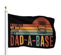 Drapeau De Jardin I Keep All My Dad Jokes In A Dad A Base Garden Flag Couleur Vive Drapeau De Bienvenue Antifouling Pride Flag Pour Pelouse Patio Pavillon 152X90CM