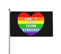 Drapeau De Jardin Impossible De Penser À La Fierté Gay Lesbienne Hétéro Amusant Bannière De Cour Imperméable Drapeaux De Cour Pour Bureaux Intérieur Ferme 3X5 Ft