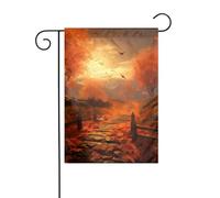 Drapeau de jardin Impressions d'automne Drapeaux décoratifs principalement pour patios, jardins, pots de fleurs, terrasse, balcon. 12 x 18 pouces