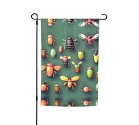 Drapeau de jardin imprimé Atlas des insectes (12 x 18 pouces) - Parfait pour les patios, les balcons, les arrière-cours, les pelouses et les jardins