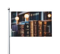 Drapeau de jardin imprimé bibliothèque bibliothèque extérieur 0,9 x 1,5 m