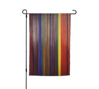 Drapeau de jardin imprimé brique colorée, drapeau de jardin double face, décoration de cour, drapeau de plage d'été, drapeau de jardin