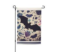 Drapeau de jardin imprimé chauve-souris 30,5 x 45,7 cm pour printemps, été, automne, hiver, drapeaux saisonniers double face, bannière d'extérieur et d'intérieur pour décoration de maison