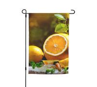 Drapeau de jardin imprimé citron jaune pour jardin, cour, vacances, fête, mariage, extérieur, maison, porche, ferme, saisonnier