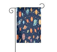 Drapeau de jardin imprimé constellation amas d'étoiles - 30,5 x 45,7 cm pour décoration extérieure, tissu avec manchon de 3 cm, convient pour jardin, pelouse, terrasse, balcon