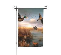 Drapeau de jardin imprimé de 6 canards sauvages chasseurs 30,5 x 45,7 cm, bannière double face avec design vibrant résistant à la décoloration pour porche, terrasse, pelouse et décoration d'intérieur