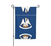 Drapeau de jardin imprimé de l'État de la Louisiane (12 x 18 pouces) - Parfait pour les patios, les balcons, les arrière-cours, les pelouses et les jardins