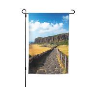 Drapeau de jardin imprimé de l'île de Jeju Corée - 30,5 x 45,7 cm - Double face - Bannière d'extérieur saisonnière pour porche, terrasse, arrière-cour, décoration printanière et été