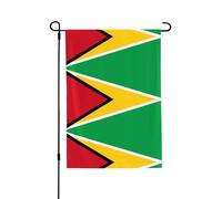 Drapeau de jardin imprimé double face de la Guyane (71 x 101 cm), drapeau de bienvenue pour les vacances saisonnières, décoration extérieure